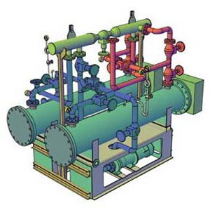 Electric HTF heating module